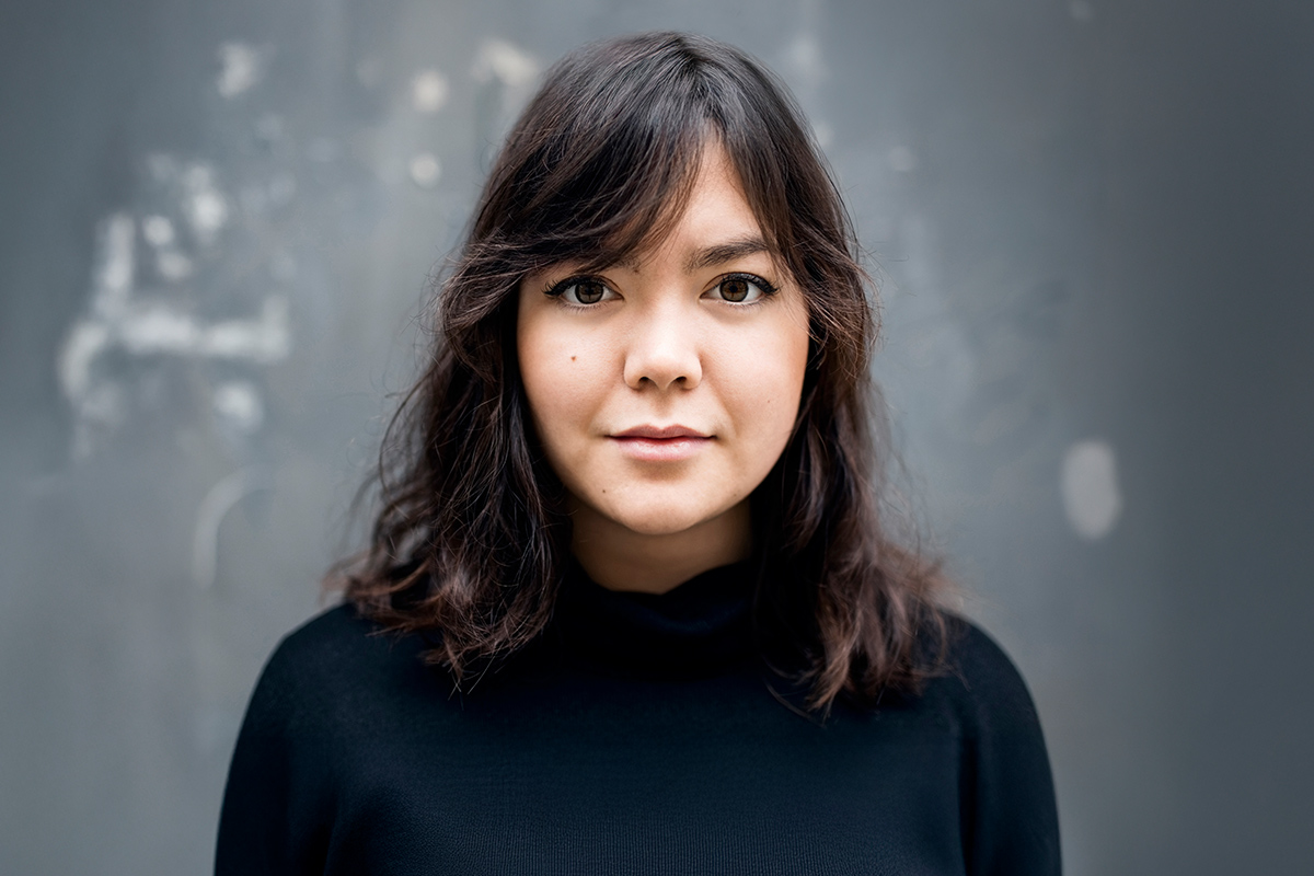 Young woman looking directly at the camera