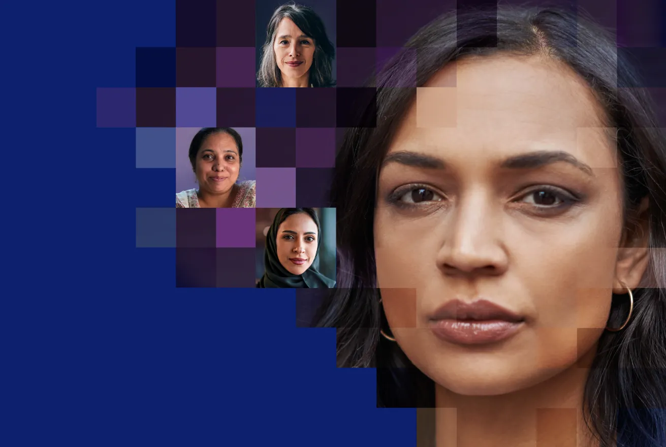 Collage of women faces